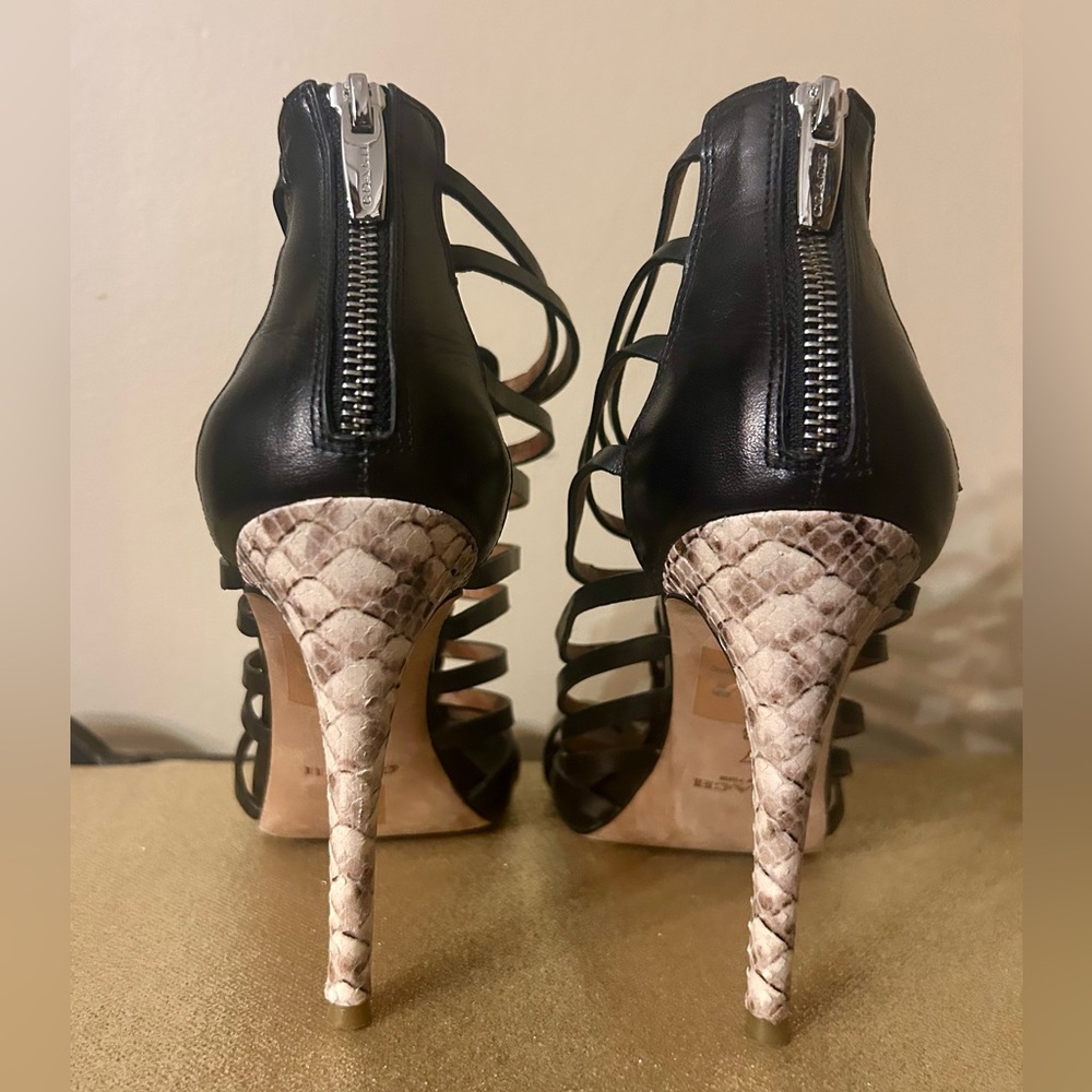 Coach Josef Snake Print Braided Gladiator Heels - Picture 8 of 14